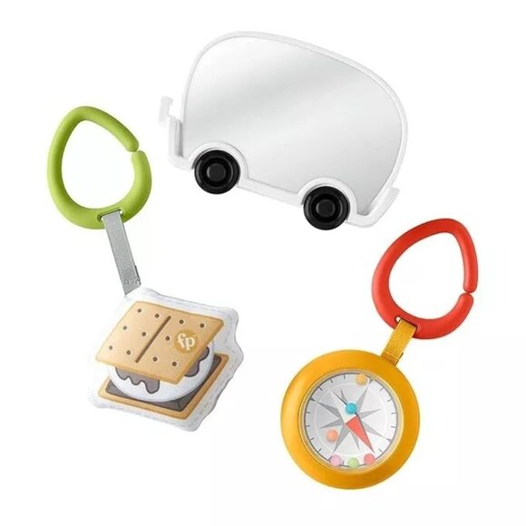 Fisher-Price S'more Fun Camping Gift Set, 3 outdoor-themed baby toys teether - Picture 1 of 6